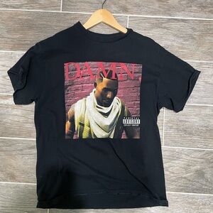 Black Graphic 'DAMN.' Short Sleeve T-Shirt Kendrick Lamar/Fortnite